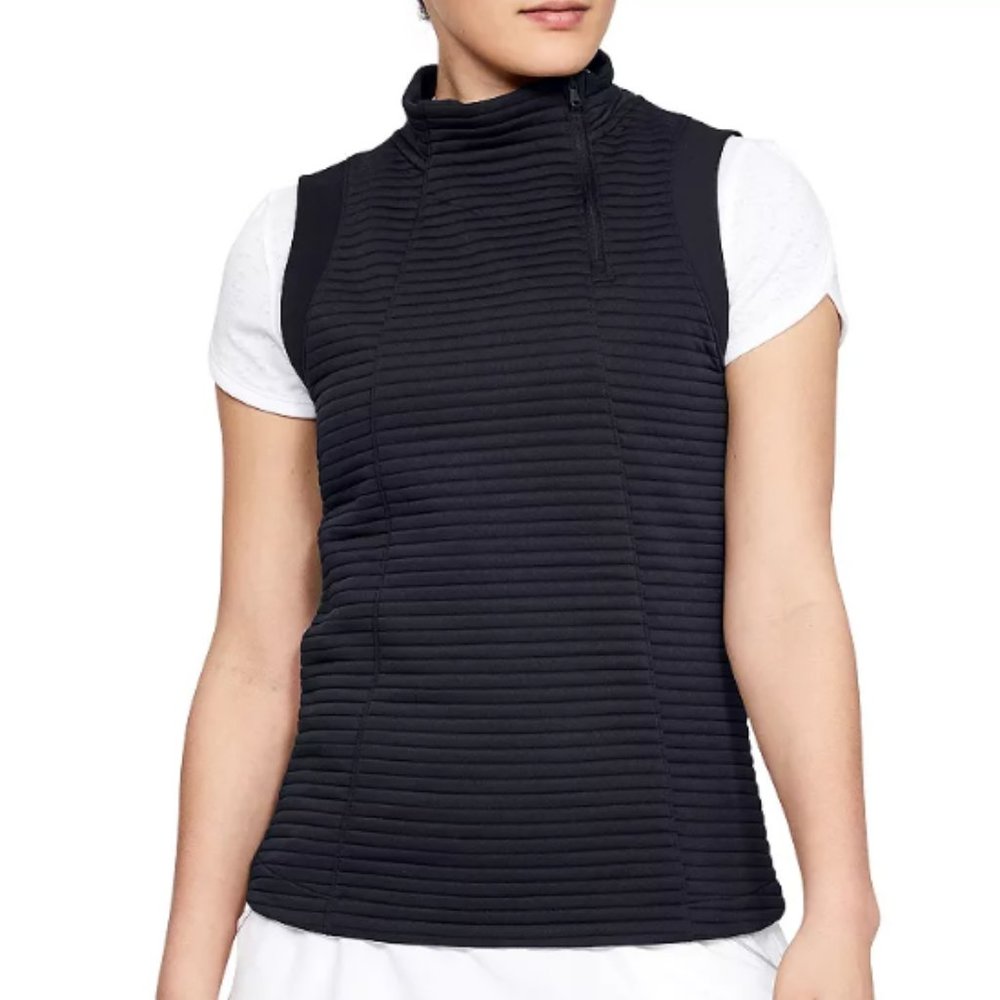 Under Armour Women's Black Quilted Sleeveless Vest
